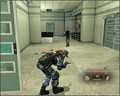 Look out, as after you finish the conversation the enemies will use a flash grenade and you will have to defend from their attack - Walkthrough - The finale - Infiltrate Alpha Protocol - Walkthrough - The finale - Alpha Protocol: The Espionage RPG - Game Guide and Walkthrough