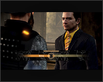 Afterwards you will talk with Leland and here you can choose between betraying him (Betray) to take over the corporation, or continuing your cooperation (Agree) - Walkthrough - The finale - Infiltrate Alpha Protocol - Walkthrough - The finale - Alpha Protocol: The Espionage RPG - Game Guide and Walkthrough