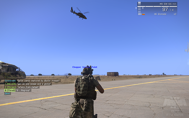 Chopper flies away with a new batch of soldiers - Domination Co-op/TvT - Multiplayer servers - Arma III - Game Guide and Walkthrough