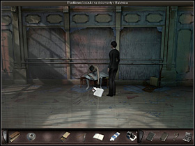 She then takes her findings back to the center of the room and decides to take a look at the victim (on the right) - Paris, France, April 15-17, 2008 - Ballet room - April 15-17, 2008 - Art of Murder: Hunt For The Puppeteer - Game Guide and Walkthrough