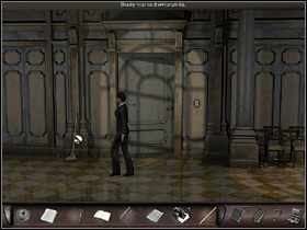 She decides to leave the room and approach the policeman who is waiting for coroner to arrive - Paris, France, April 15-17, 2008 - Ballet room - April 15-17, 2008 - Art of Murder: Hunt For The Puppeteer - Game Guide and Walkthrough