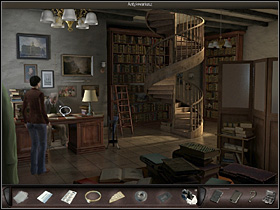 The building of the antique shop is near the workshop - Azarra, Spain, April 18, 2008 - Workshop; antique shop; fountain; store - April 18, 2008 - Art of Murder: Hunt For The Puppeteer - Game Guide and Walkthrough