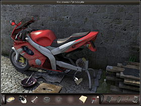 Time to prepare the motorcycle for the journey (closeup) - Azarra, Spain, April 18, 2008 - Antique shop - April 18, 2008 - Art of Murder: Hunt For The Puppeteer - Game Guide and Walkthrough