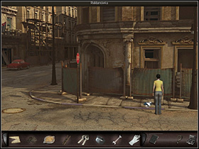 After leaving the tenement house Nicole looks into the dumpster and pulls out a rubber glove, and picks up a holey carrier bag - Havana, Cuba, April 20, 2008 - Bar; hotel; tenement house - April 20, 2008 - Art of Murder: Hunt For The Puppeteer - Game Guide and Walkthrough
