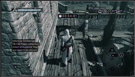 Jump on the canopies and leap onto the banister. - MB03 - Garnier de Naplouse of Acre - Memory Block 03 - Assassins Creed (PC) - Game Guide and Walkthrough