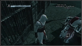 Climb down slowly and assassinate him. Escape using ladders. - MB04 - Wilhelm de Montferrat of Acre - Memory Block 04 - Assassins Creed (PC) - Game Guide and Walkthrough
