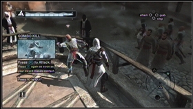 Attack and when your hit lands, push the X/Square button again - Fighting Techniques - Assassins Creed (XBOX360) - Game Guide and Walkthrough