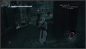 Run to the street on right side of the informer. - William de Montferrat of Acre - Memory Block 04 - Assassins Creed (XBOX360) - Game Guide and Walkthrough