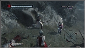 After the talk you will need to fight a very strong group of knights. Use counterattacks. - Arsuf - Memory Block 06 - Assassins Creed (XBOX360) - Game Guide and Walkthrough