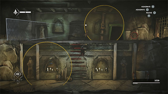 Dont climb up the upper ledge until the guard walks to the left - The Return - walkthrough for sequence 2 - Walkthrough - Assassins Creed Chronicles: China - Game Guide and Walkthrough