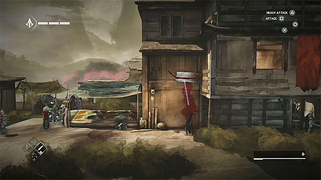 Cutting the rope will lower the ladder - The Search - walkthrough for sequence 6 - Walkthrough - Assassins Creed Chronicles: China - Game Guide and Walkthrough