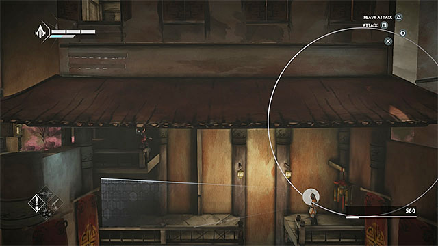 Last bodyguard is patrolling the lower level - The Snake - walkthrough for sequence 7 - Walkthrough - Assassins Creed Chronicles: China - Game Guide and Walkthrough