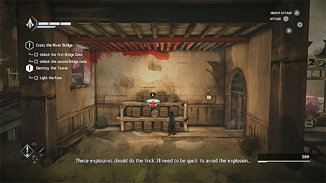 Light the fuse and QUICKLY climb on the top of the tower - Hunted - walkthrough for sequence 8 - Walkthrough - Assassins Creed Chronicles: China - Game Guide and Walkthrough