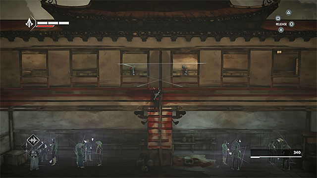 If you explore the upper floor of the building, you will be able to get one of secrets - Hunted - walkthrough for sequence 8 - Walkthrough - Assassins Creed Chronicles: China - Game Guide and Walkthrough