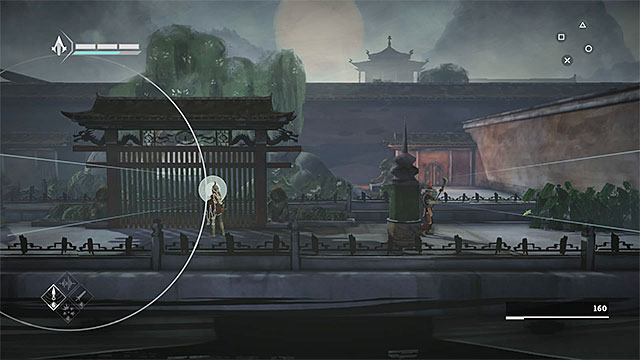 You can use Helix or use a gadget to disorientate enemy - Old Friend - walkthrough for sequence 9 - Walkthrough - Assassins Creed Chronicles: China - Game Guide and Walkthrough
