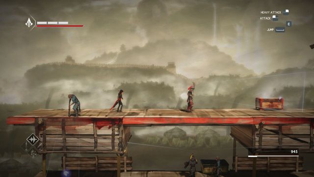 You can bypass the guard looking down without getting his attention - The Betrayal - walkthrough for sequence 11 - Walkthrough - Assassins Creed Chronicles: China - Game Guide and Walkthrough