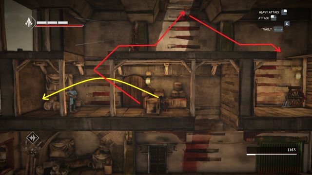 When shooter on the left isnt looking, hide behind a barricade - The Betrayal - walkthrough for sequence 11 - Walkthrough - Assassins Creed Chronicles: China - Game Guide and Walkthrough