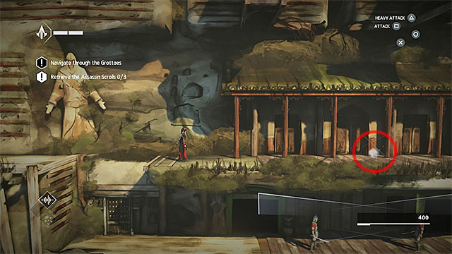 Fragment is above the second section with brown door - Shards in sequence 2 - The return - Animus shards - Assassins Creed Chronicles: China - Game Guide and Walkthrough