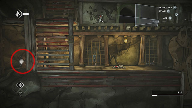 Secret is hidden on the left from the ladder - Shards in sequence 1 - The Escape - Animus shards - Assassins Creed Chronicles: China - Game Guide and Walkthrough