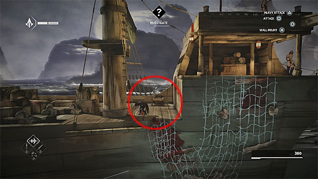 Examine the territory at the base of the right mast - Shards in sequence 3 - The Port - Animus shards - Assassins Creed Chronicles: China - Game Guide and Walkthrough