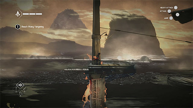 Shard can be found at the top of the mast - Shards in sequence 5 - Consequences - Animus shards - Assassins Creed Chronicles: China - Game Guide and Walkthrough