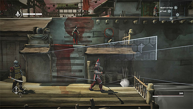 You can defeat the guards or jump to the secret - Shards in sequence 5 - Consequences - Animus shards - Assassins Creed Chronicles: China - Game Guide and Walkthrough