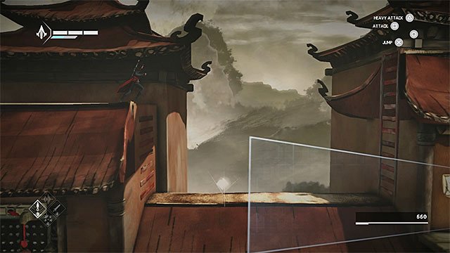 Eight secret is on the left from Wei Bin - Shards in sequence 7 - The Snake - Animus shards - Assassins Creed Chronicles: China - Game Guide and Walkthrough