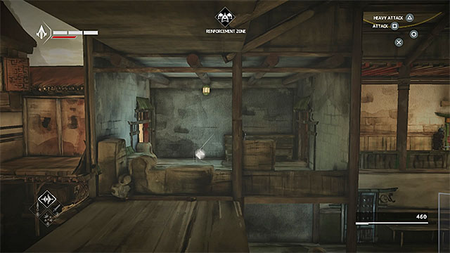 Secret is on the middle floor, in the room connecting two neighboring buildings - Shards in sequence 8 - Hunted - Animus shards - Assassins Creed Chronicles: China - Game Guide and Walkthrough