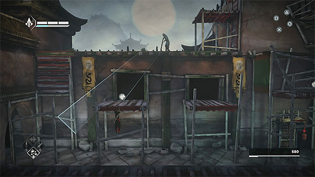 Take the secret when enemy will start checking other part of the map - Shards in sequence 9 - Old Friend - Animus shards - Assassins Creed Chronicles: China - Game Guide and Walkthrough