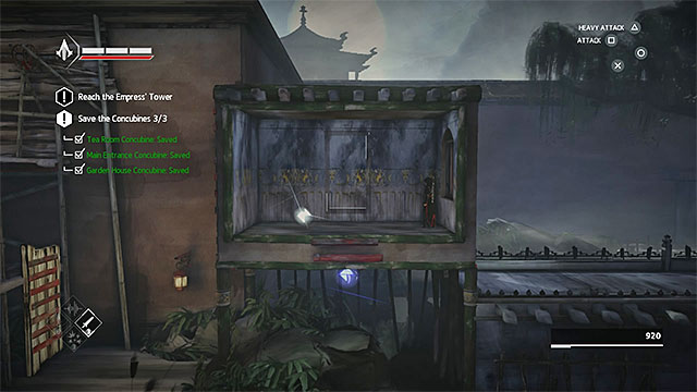 Examine the territory where the ladder is dropped down - Shards in sequence 9 - Old Friend - Animus shards - Assassins Creed Chronicles: China - Game Guide and Walkthrough