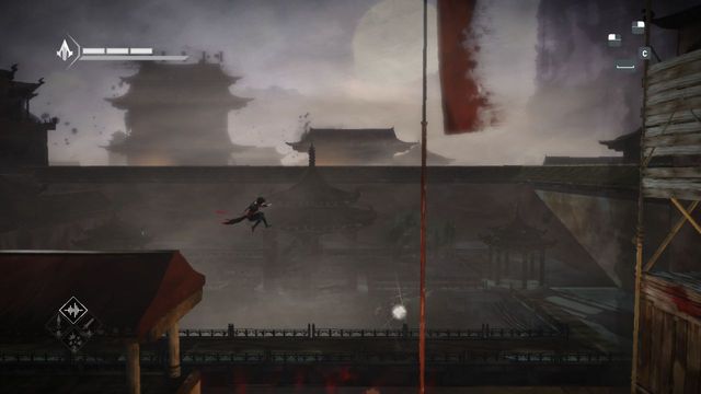 Fifth shard is near the stake at the end of the sequence - Shards in sequence 10 - Demon Fire - Animus shards - Assassins Creed Chronicles: China - Game Guide and Walkthrough