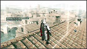 The easiest way to escape is to jump on the nearby crates and get to the roof - Main Plot - Sequence 1 - Part 2 - Main Plot - Assassins Creed II - Game Guide and Walkthrough
