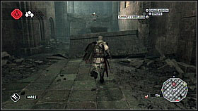 You have some soldiers downstairs - you can finish them one by one, fight them with swords or simply try to sneak near them - Main Plot - Sequence 4 - Part 1 - Main Plot - Assassins Creed II - Game Guide and Walkthrough