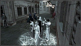 Follow these officials and run to another bridge - guards will come from the opposite direction, so jump into the water - Main Plot - Sequence 8 - Part 1 - Main Plot - Assassins Creed II - Game Guide and Walkthrough