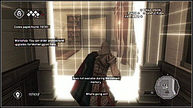 For a moment you will go back to Desmond, who will immediately decide to know something more about Ezio - Main Plot - Sequence 14 - Main Plot - Assassins Creed II - Game Guide and Walkthrough