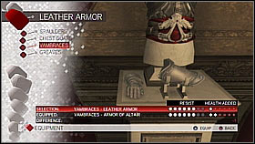 Leather Vambraces - Armor collection - Economics, equipment and combat - Assassins Creed II - Game Guide and Walkthrough