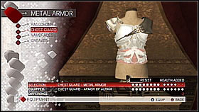 Metal Chest Guard - Armor collection - Economics, equipment and combat - Assassins Creed II - Game Guide and Walkthrough