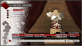 Metal Pauldrons - Armor collection - Economics, equipment and combat - Assassins Creed II - Game Guide and Walkthrough