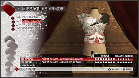 Missaglias Chest Guard - Armor collection - Economics, equipment and combat - Assassins Creed II - Game Guide and Walkthrough