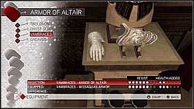 Altair Vambraces - Armor collection - Economics, equipment and combat - Assassins Creed II - Game Guide and Walkthrough