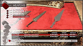 Notched Cinquedea - Weapon collection - Economics, equipment and combat - Assassins Creed II - Game Guide and Walkthrough