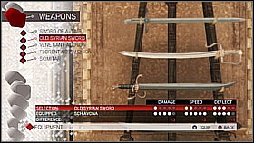 Old Syrian Sword - Weapon collection - Economics, equipment and combat - Assassins Creed II - Game Guide and Walkthrough