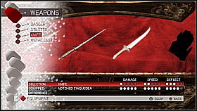 Stiletto - Weapon collection - Economics, equipment and combat - Assassins Creed II - Game Guide and Walkthrough