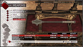 Cavelieri Mace - Weapon collection - Economics, equipment and combat - Assassins Creed II - Game Guide and Walkthrough