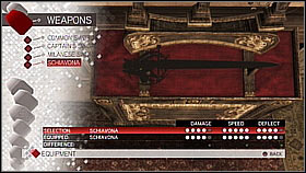 Schiavona - Weapon collection - Economics, equipment and combat - Assassins Creed II - Game Guide and Walkthrough
