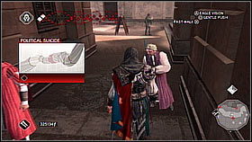 Of course, you have to pull them out - use nearby mercenaries and send them to fight with the guards - Side Quests - Assassinations - Part 1 - Side Quests - Assassins Creed II - Game Guide and Walkthrough