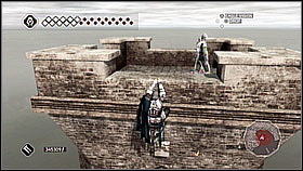 Your target is at the top of the building - so we climb there using boards - Side Quests - Assassinations - Part 3 - Side Quests - Assassins Creed II - Game Guide and Walkthrough