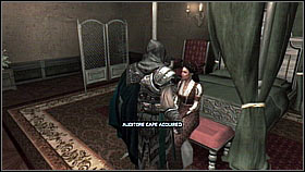 Complete set of the feathers you have to deliver to the villa (Monteriggioni) - the chest is located in the room upstairs - Reward - Feathers - Assassins Creed II - Game Guide and Walkthrough
