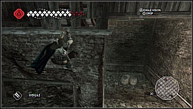 Jump right onto the beam that is under the wall made of timber - San Gimignano - Torre Grossas Secret - Dungeons - Assassins Creed II - Game Guide and Walkthrough