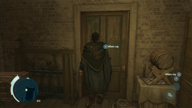 To the right there's a door which you have to open with a lockpick - Sequence 1 - Deadly Performance - Walkthrough - Assassins Creed III - Game Guide and Walkthrough